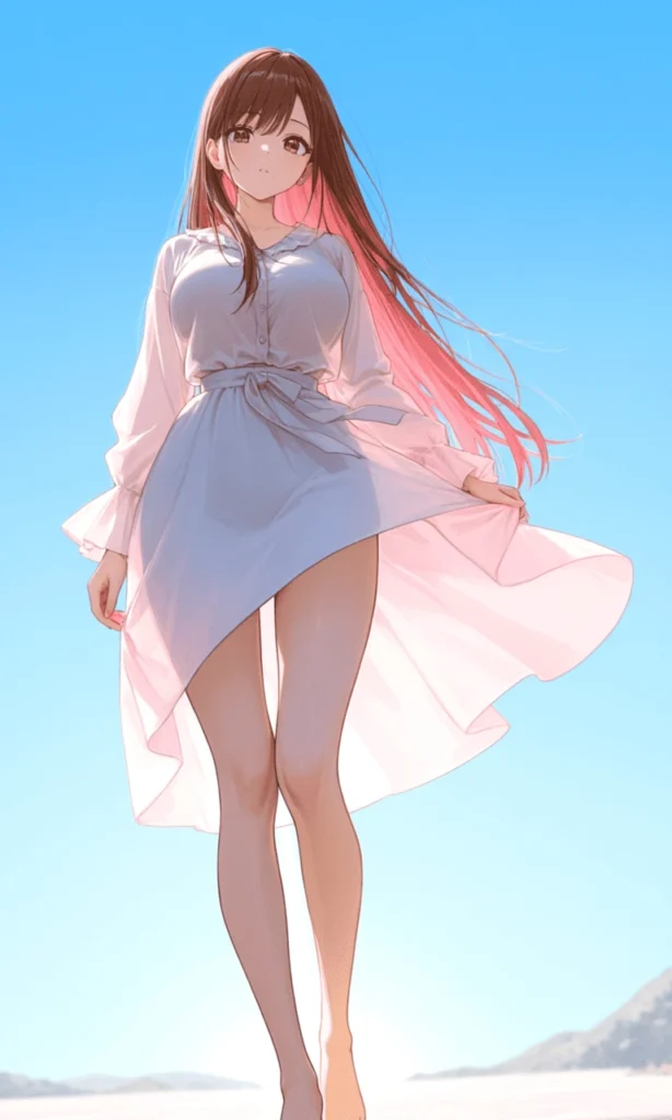 ふわりはためく青空の下